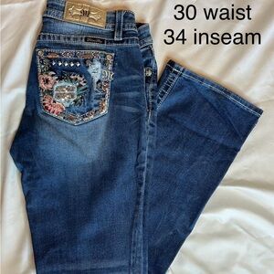 Miss Me Blue Boot Cut Jeans